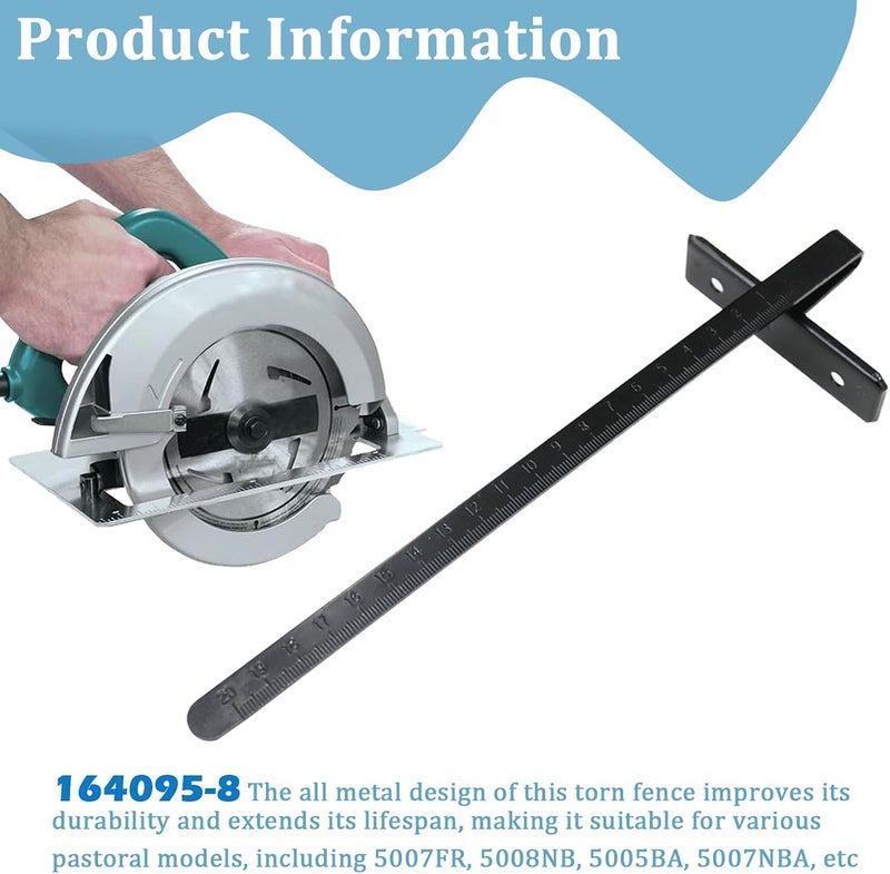 Cawla Circular Saw Guide Rip Fence Kit 164095-8 Fits For Makita Circular Saws rip fence 5621DWA, 5007NB, 5005BA, 5007NB, 5057KB, 5046DWB (1 Pcs Black) - Image 3